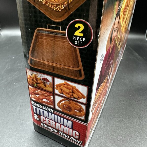 Gotham Steel Nonstick Crisper Tray Basket Oven Air-Fry Titanium Ceramic w Recipe - Picture 7 of 11